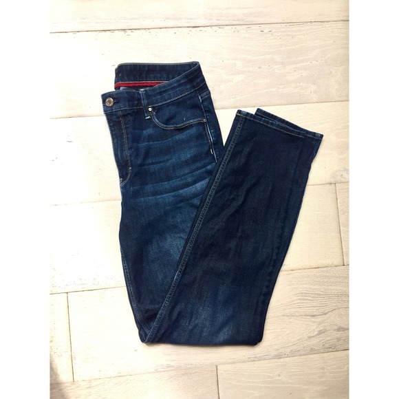 White House Black Market Denim - White House Black Women Dark Wash High Rise Slim Leg Jeans Size 10L Indigo Denim